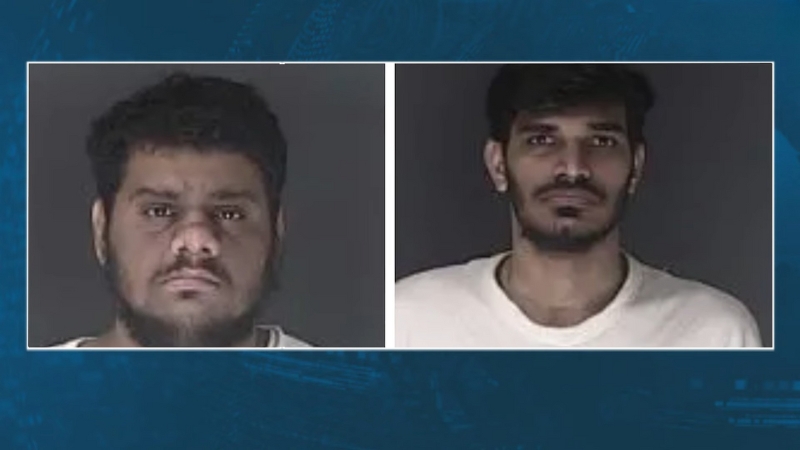 Two Indian students shown in police custody photos after conviction in U.S. fraud cases